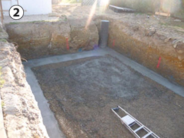 Réalisation de la semelle de la piscine Tradipool PPP Réalisation de la semelle de la piscine Tradipool PPP